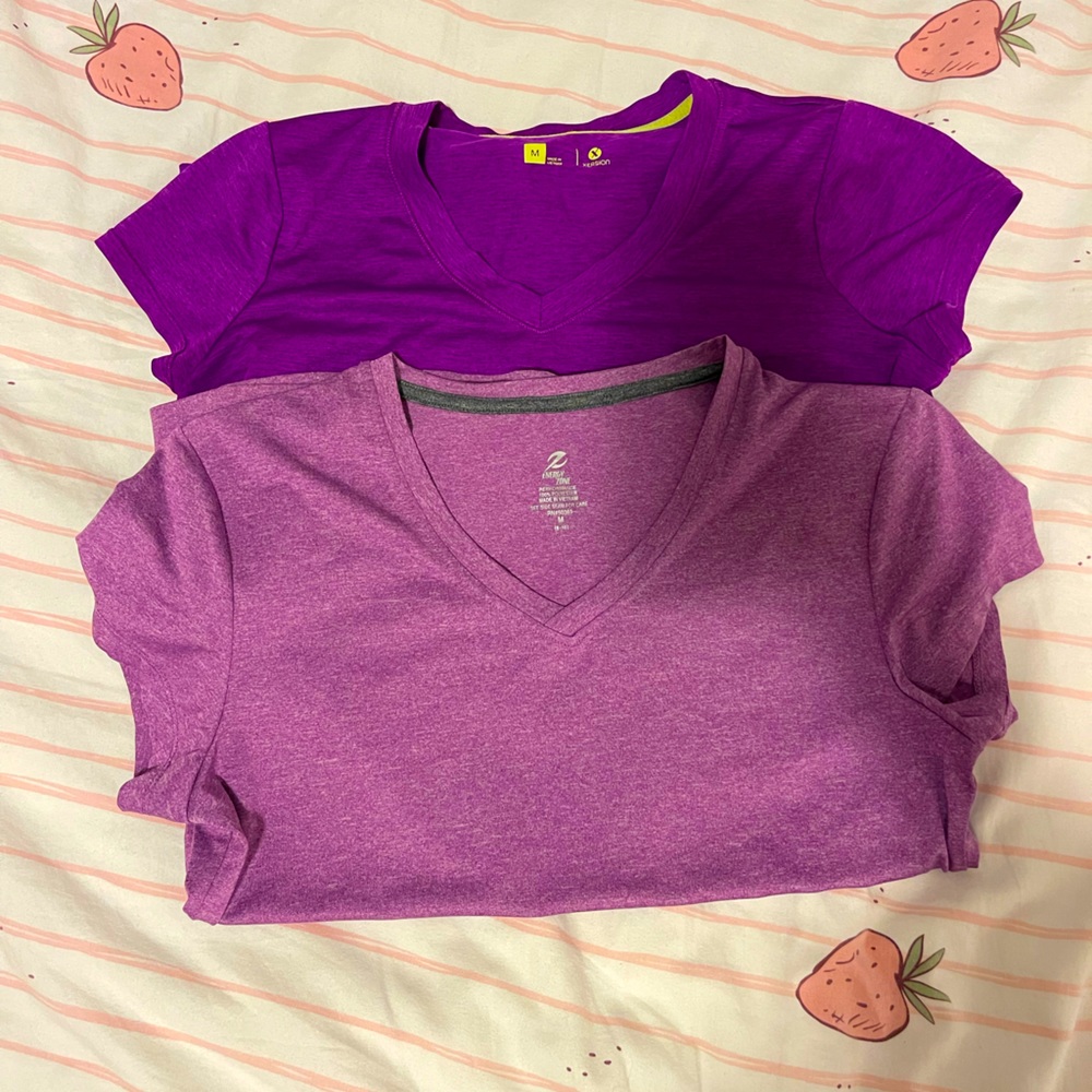 2 dry fit t shirts